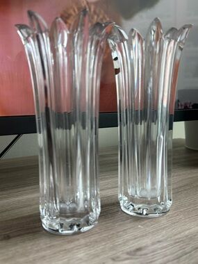 Clear Glass Fluted Vase - Elegant Home Accent